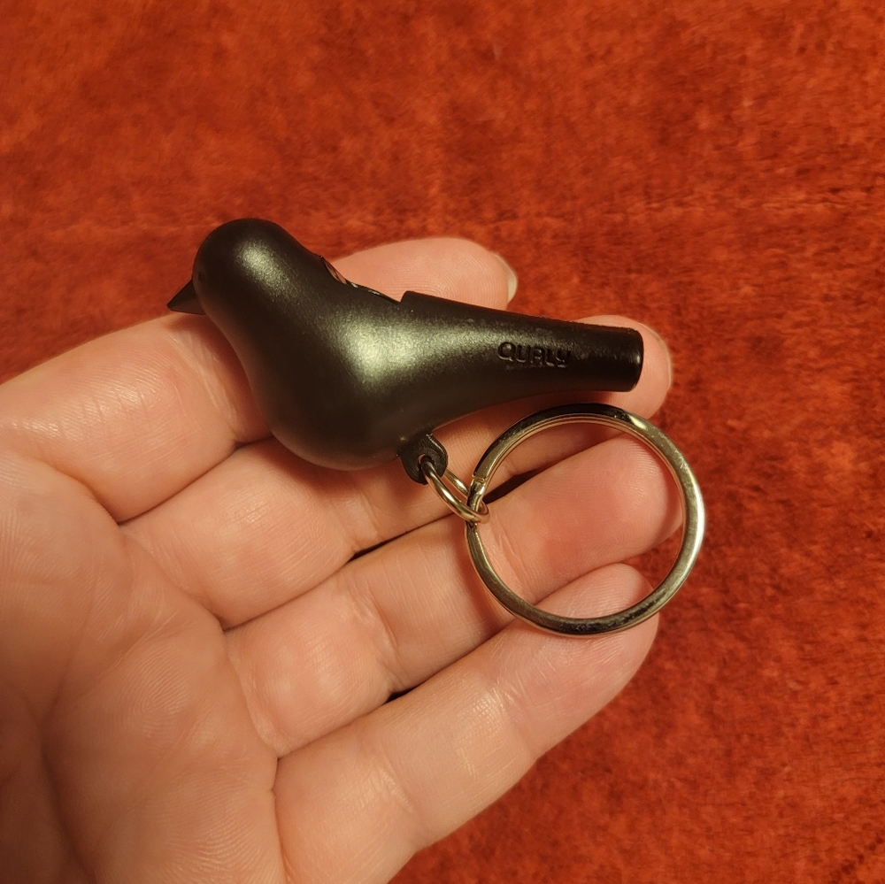 Qualy Sparrow Key Ring with Safety Whistle NWT